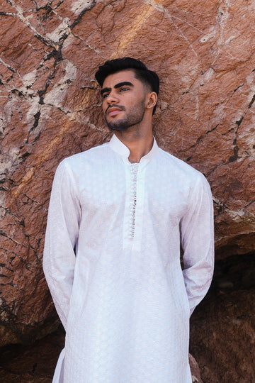 'White Chikankari' Kurta Pajama